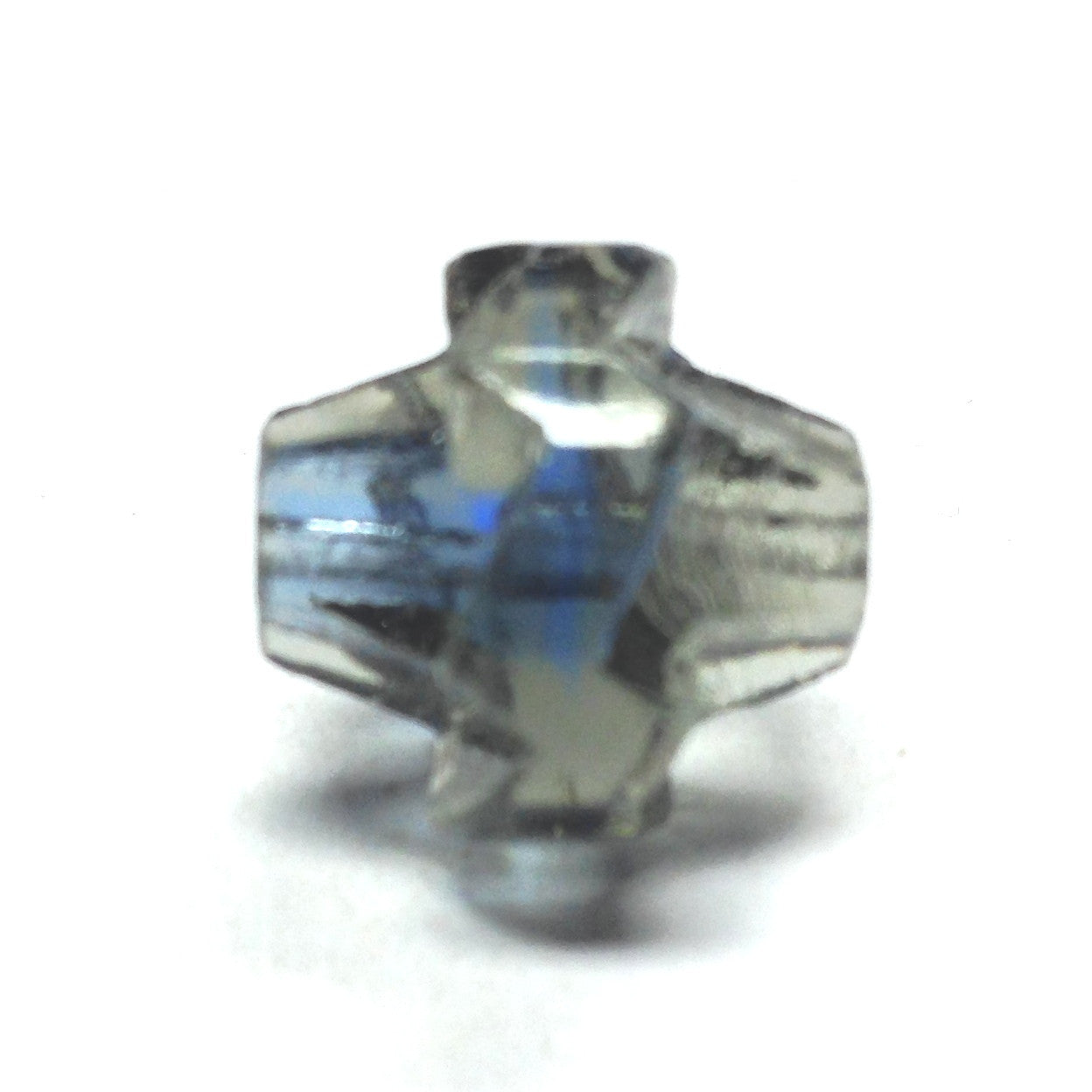 14MM Sapphire Blue Fancy Glass Bead (12 pieces)