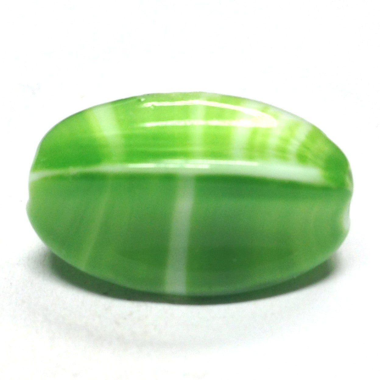12X9MM Green Glass Oval Bead (72 pieces)