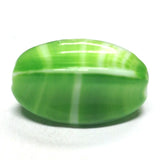 18X13MM Green Glass Oval Bead (36 pieces)