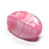 18X13MM Pink Glass Oval Bead (36 pieces)