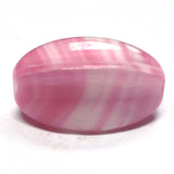 18X13MM Pink Glass Oval Bead (36 pieces)