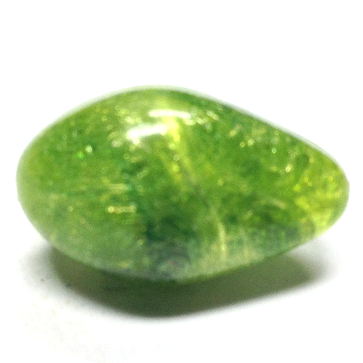 22X13MM Green Crackle Pear Bead (36 pieces)