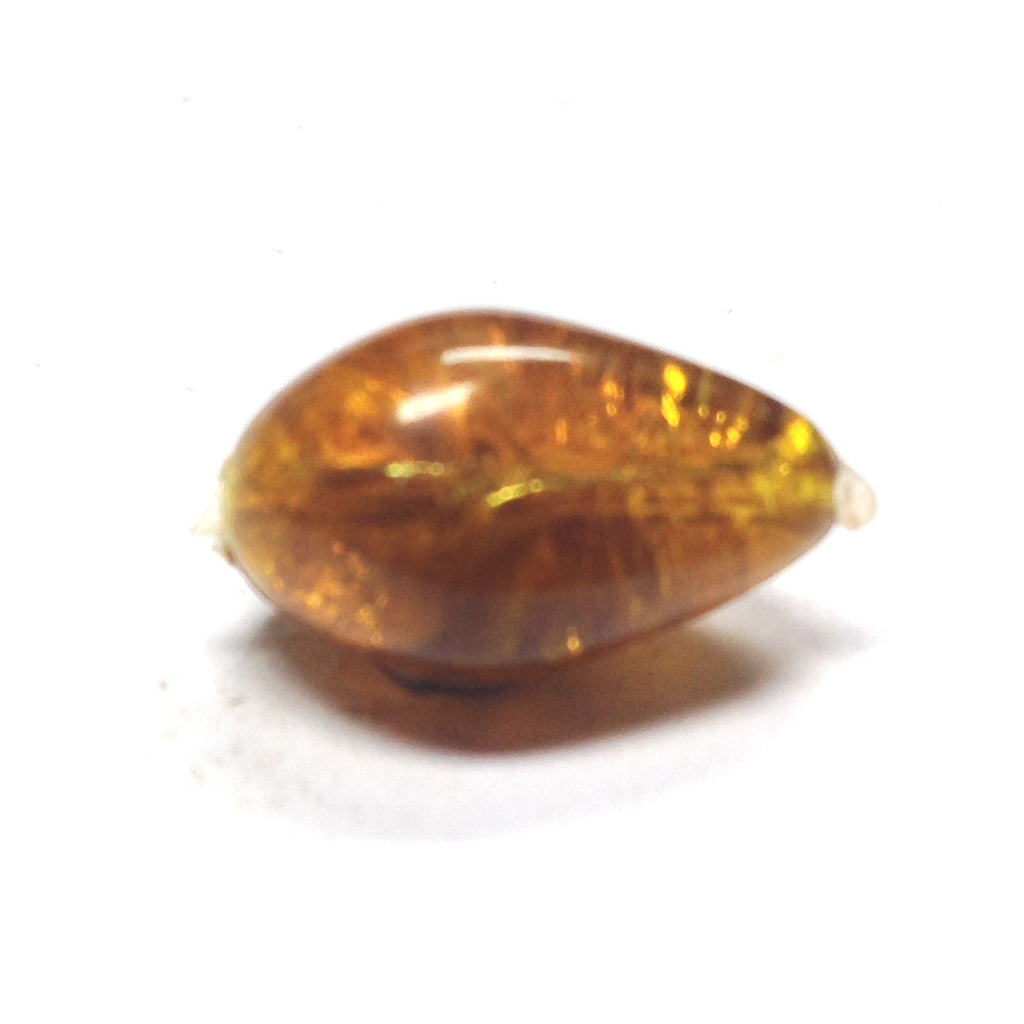 15X11MM Topaz Crackle Pear Bead (72 pieces)