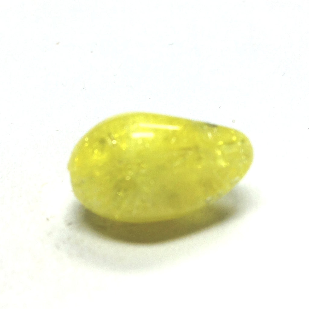 15X11MM Yellow Crackle Pear Bead (72 pieces)