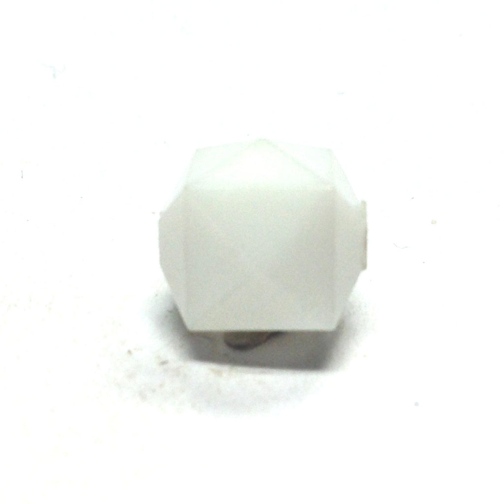 11X14MM White Faceted Cube Bead (144 pieces)