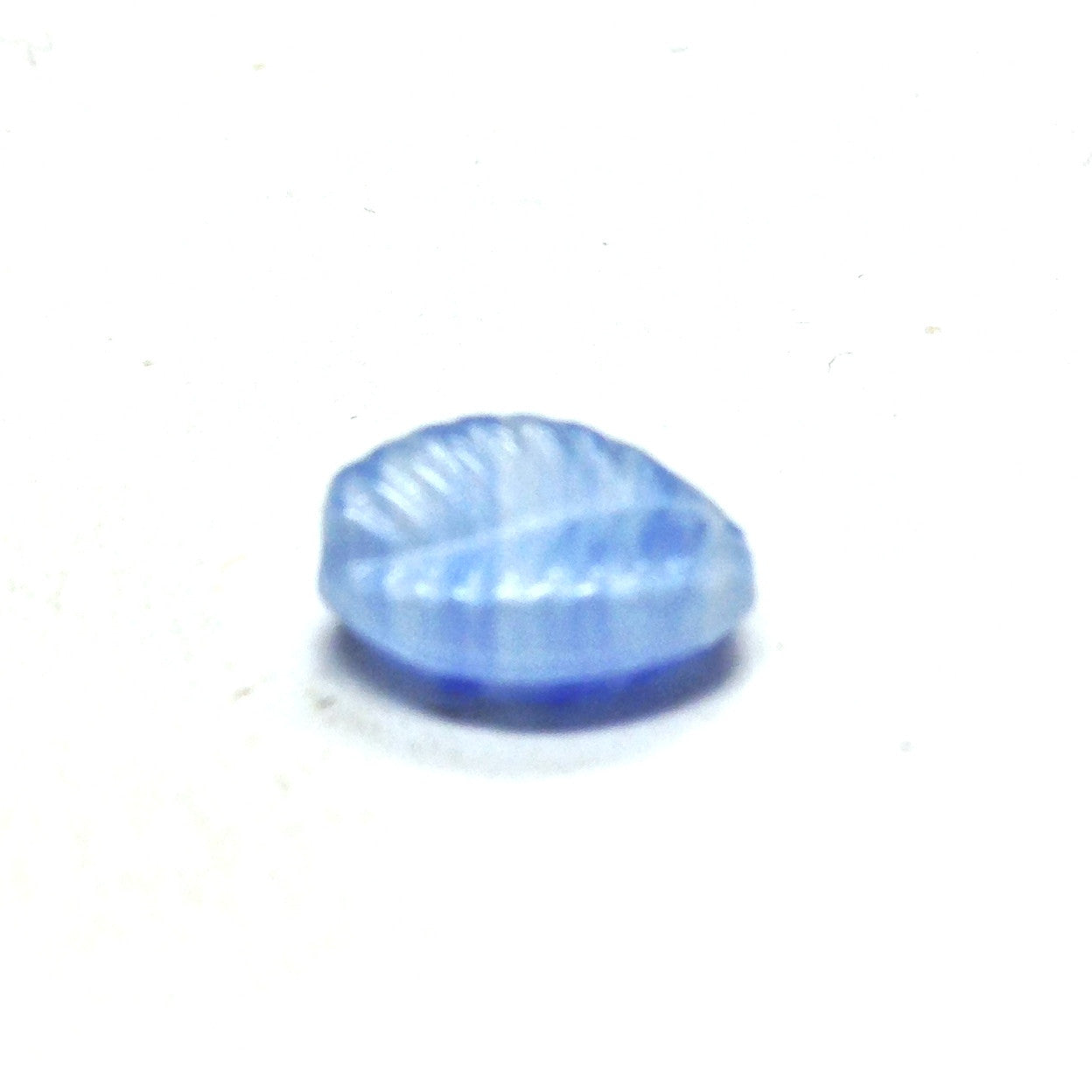 10X7MM Blue Glass Leaf Bead (72 pieces)