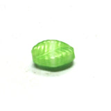 15X10MM Green Glass Leaf Bead (36 pieces)