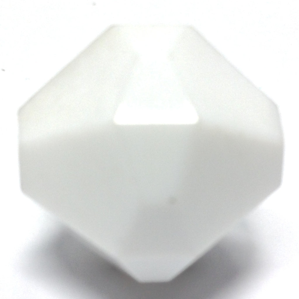 15MM White Faceted Bead (36 pieces)