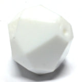 15MM White Faceted Bead (36 pieces)