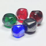 10MM Sapphire Blue Glass Nugget Bead. (36 pieces)
