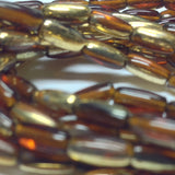 7X3.5MM Topaz/Gold Oval Bead (200 pieces)