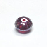 8MM Ruby Red Luster Glass Fluted Rondel Bead (100 pieces)