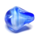 Large Sapphire Blue Blue Glass Nugget Bead (24 pieces)