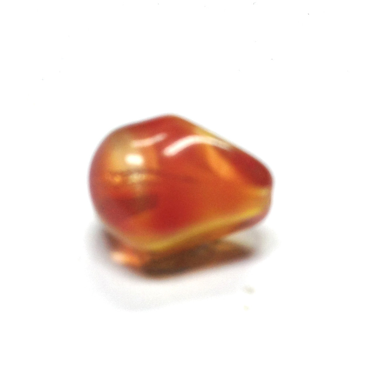 Small Yellow/Red Glass Nugget Bead (72 pieces)