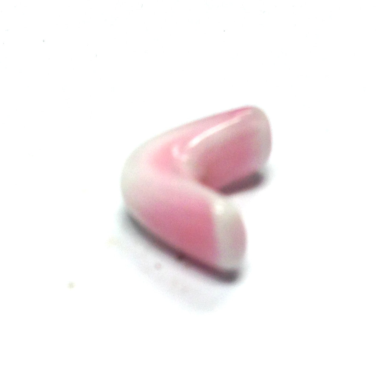 11MM Pink/White Glass Interlock Bead (72 pieces)
