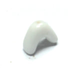 11MM White Glass Interlock Bead (72 pieces)