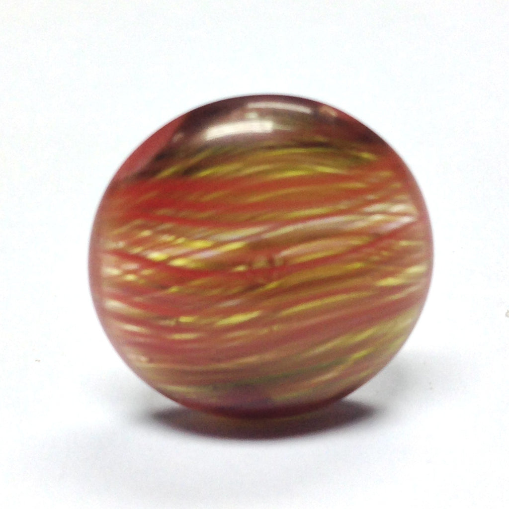 18MM Carnelian Striated Glass Cab (12 pieces)