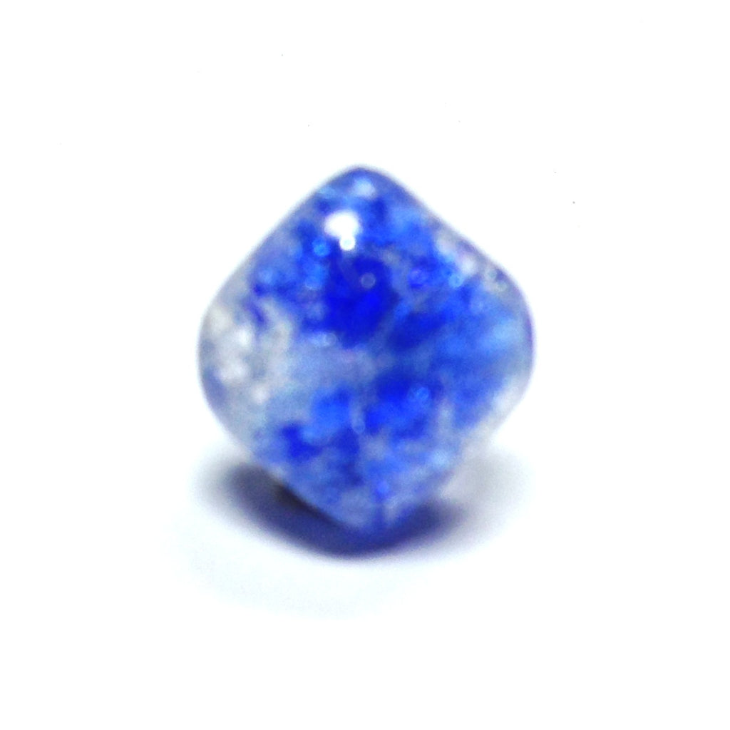 12MM Sapphire Blue Crackle Glass Bead (36 pieces)