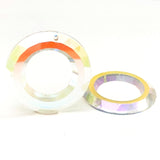 35MM Crystal Ab Faceted Flatback Ring Drop (6 pieces)