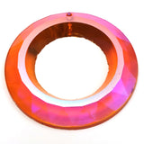 35MM Orange Ab Faceted Flatback Ring Drop (6 pieces)