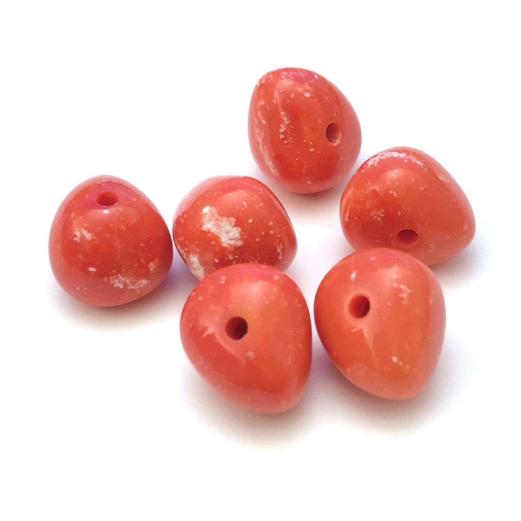 12X15MM Coral "Granite" Baroque Beads (72 pieces)