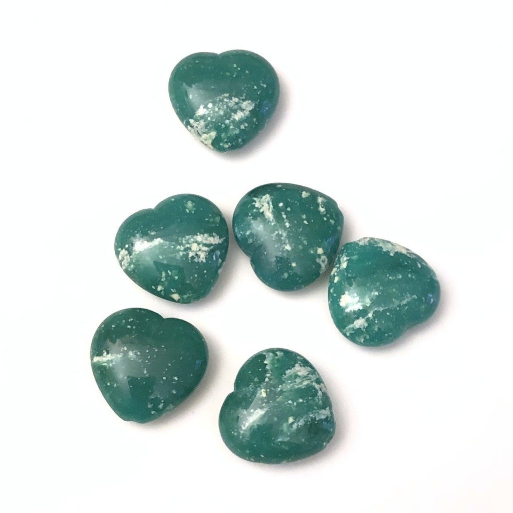 15MM Jade "Granite" Heart Bead (72 pieces)