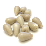 8X13MM Beige "Granite" Pear Beads (72 pieces)