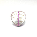 15MM Crystal/Purple/Gold "Spiked" Heart Bead (72 pieces)