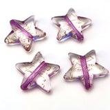 17MM Crystal Purple/Gold "Spiked" Star Bead (36 pieces)