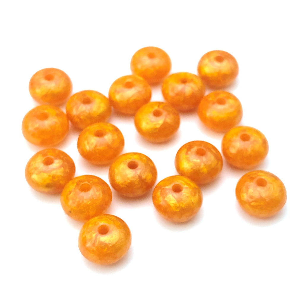 8MM Orange "Zenith" Rondelle (102 pieces)