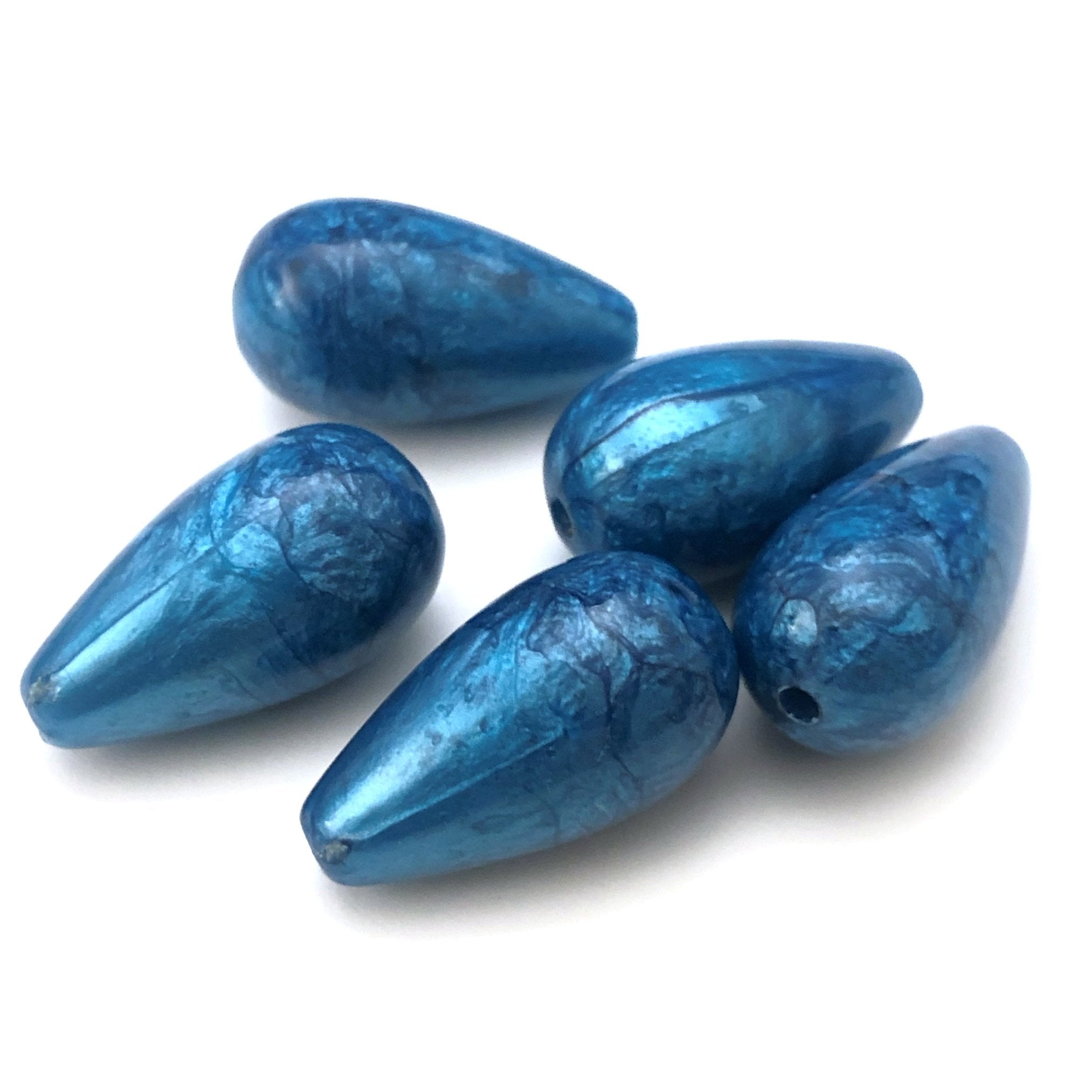 20X11MM Blue"Zenith" Pear Bead (72 pieces)
