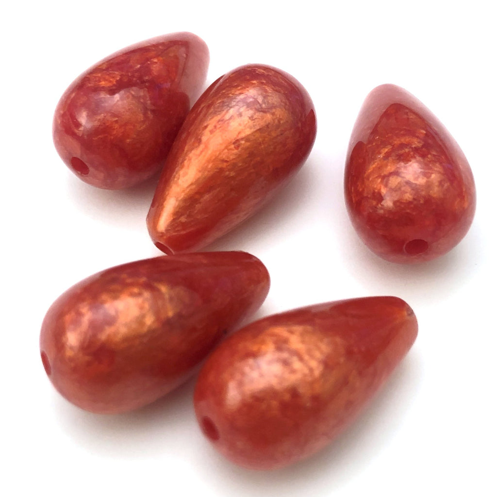 20X11MM Red "Zenith" Pear Bead (72 pieces)