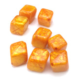 16MM Orange"Zenith"Diagonal Cube Bead (72 pieces)