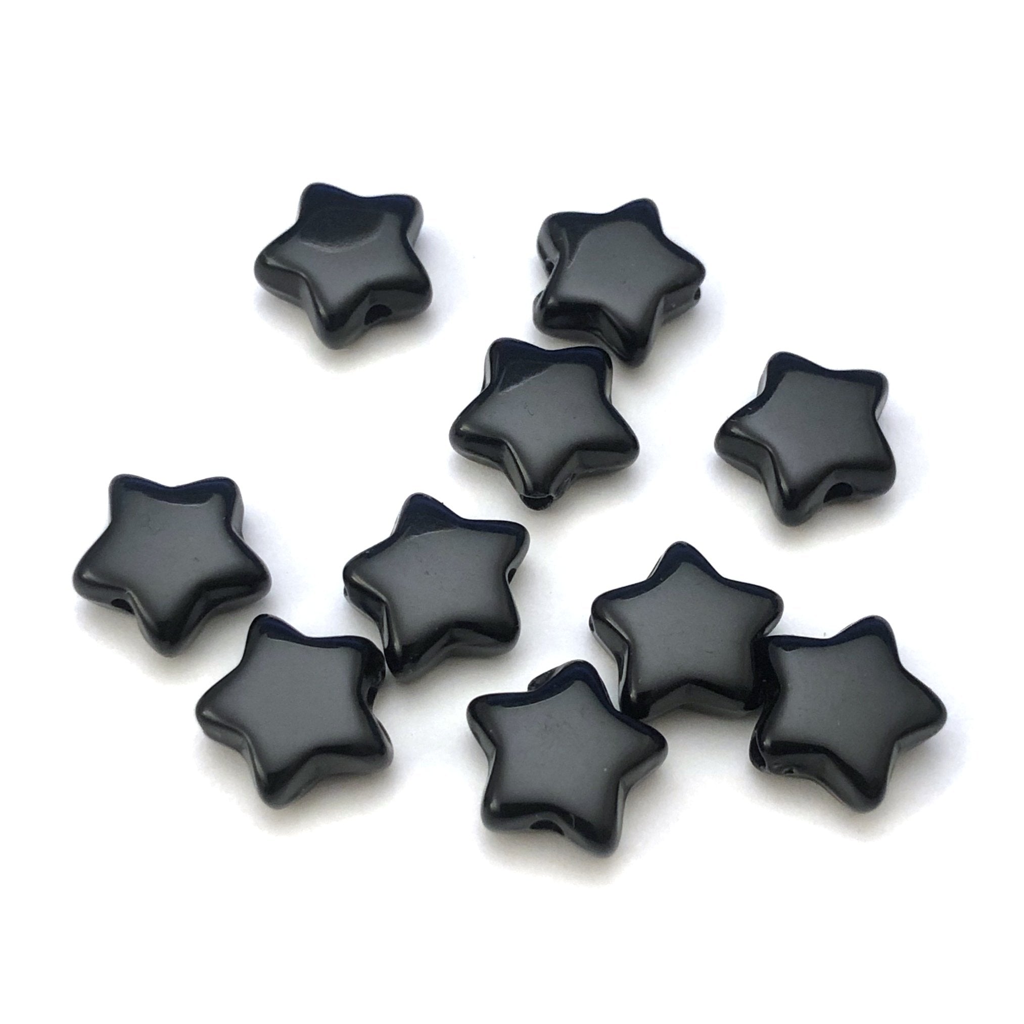 Purple Pearl Star Pony Bead 12 Pieces