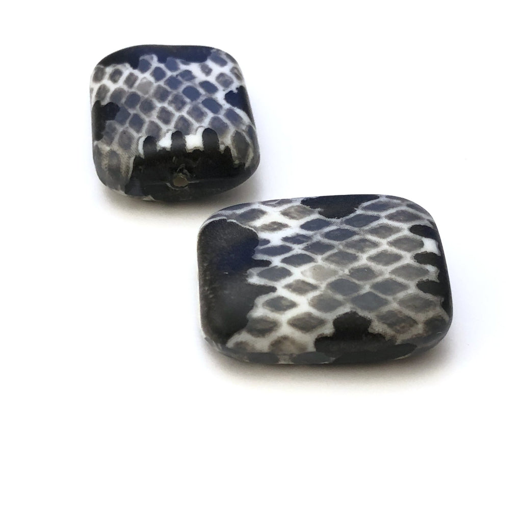 26X20MM Snakeskin Rectangle Bead (24 pieces)