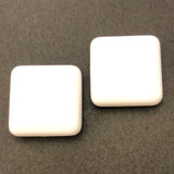 22MM White Square Bead (36 pieces)