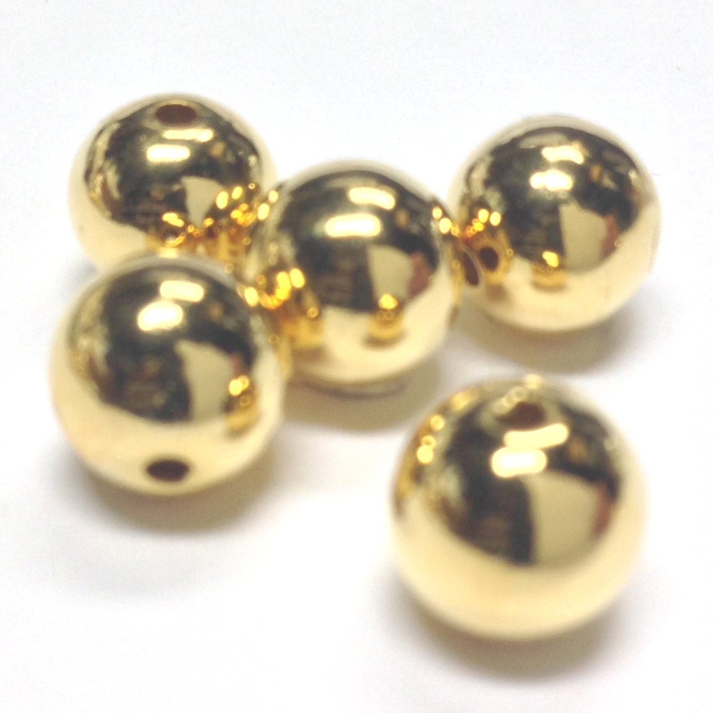 18K gold plated beads, Tiny spacer metal beads for Jewelry making