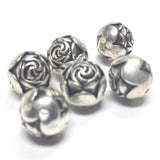9MM Antique Silver Rosebud Bead (72 pieces)