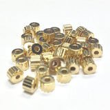 4mm Ham.Gold Ribbed Rondel Bead (500 pieces)