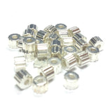 4mm Silver Ribbed Rondel Bead (500 pieces)