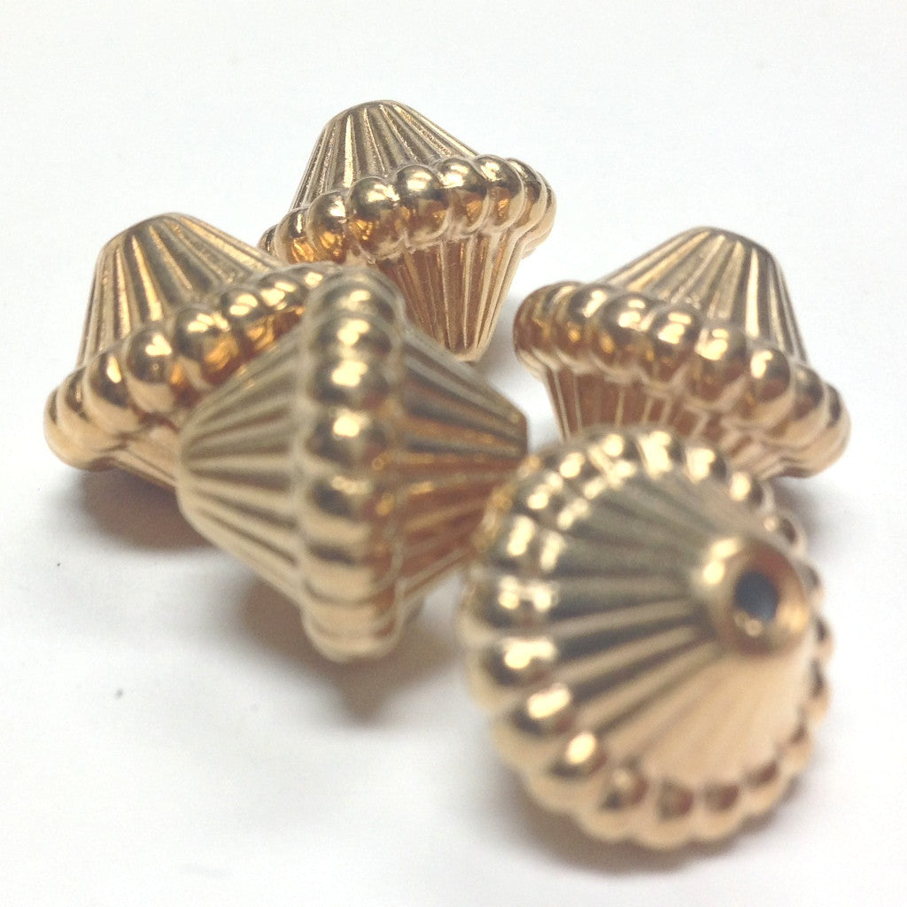14MM Hamilton Gold Mushroom Bead (24 pieces)
