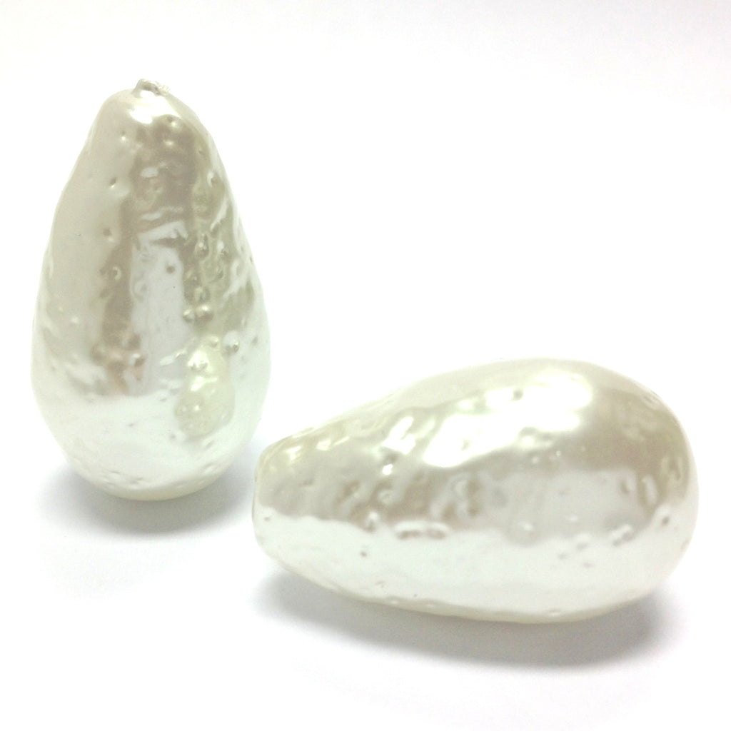 18X30MM Kiska Glass Baroque Pear Beads (6 pieces)
