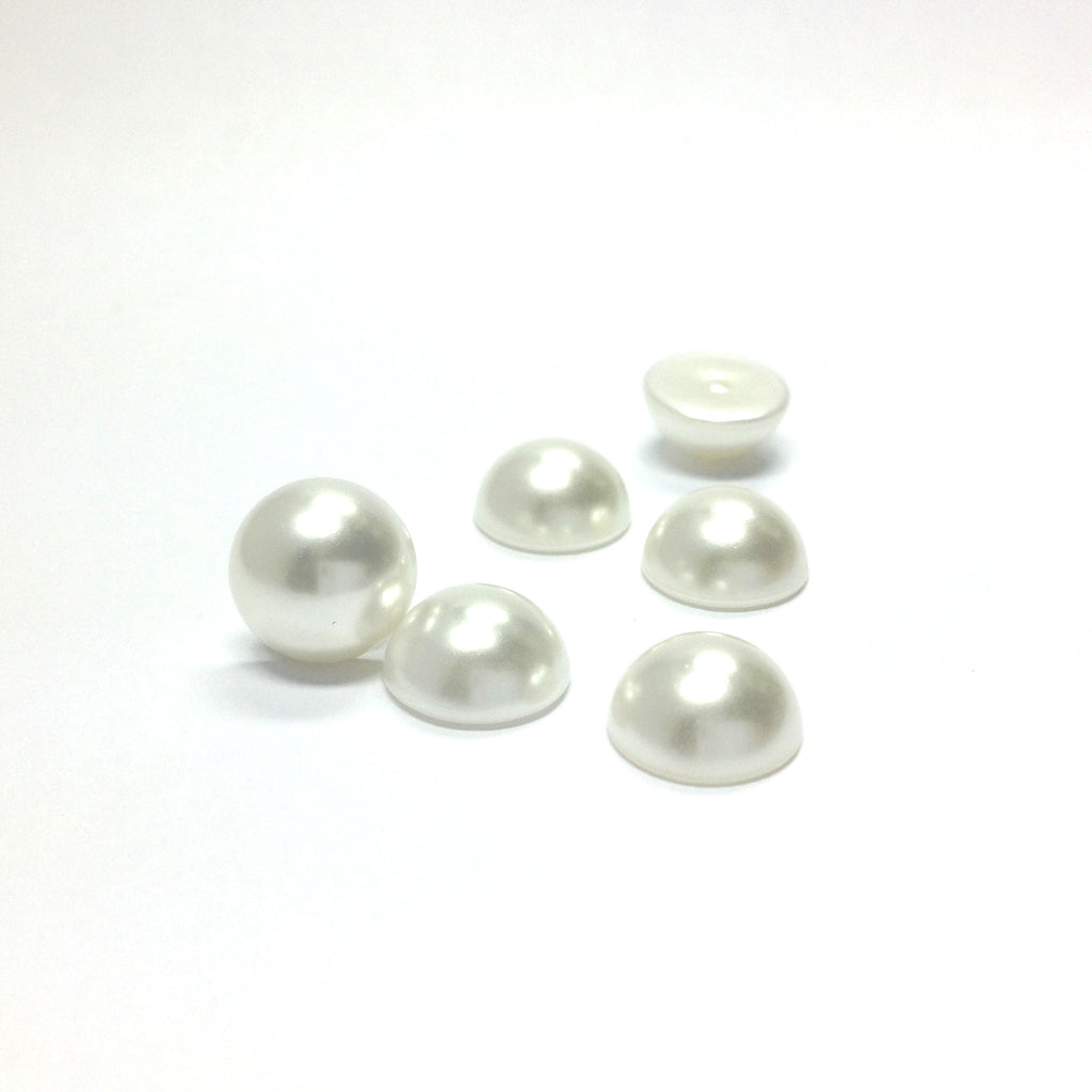 14MM High Dome White Pearl Cab (288 pieces)