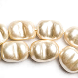 18X14MM Fancy Cultura Glass Pearl Bead (12 pieces)