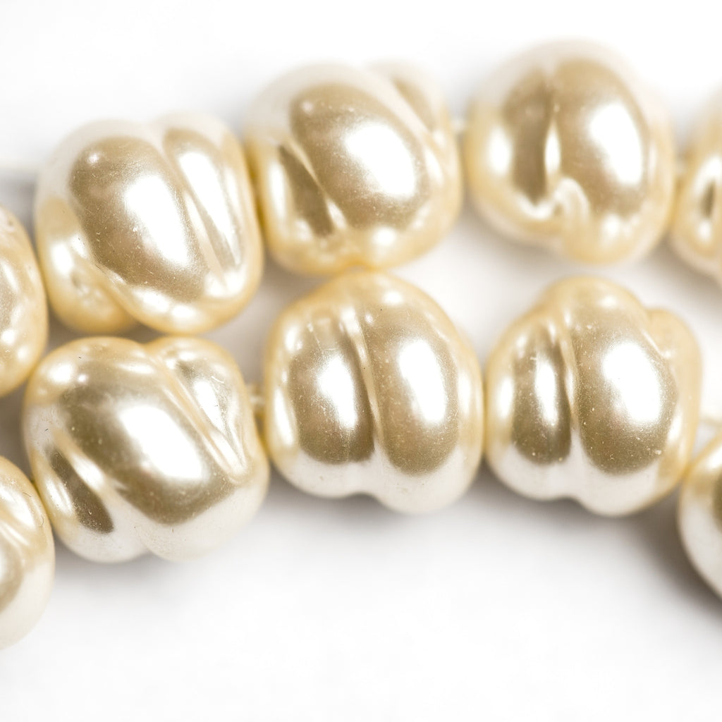 12MM Fancy Cultura Glass Pearl Bead (12 pieces)