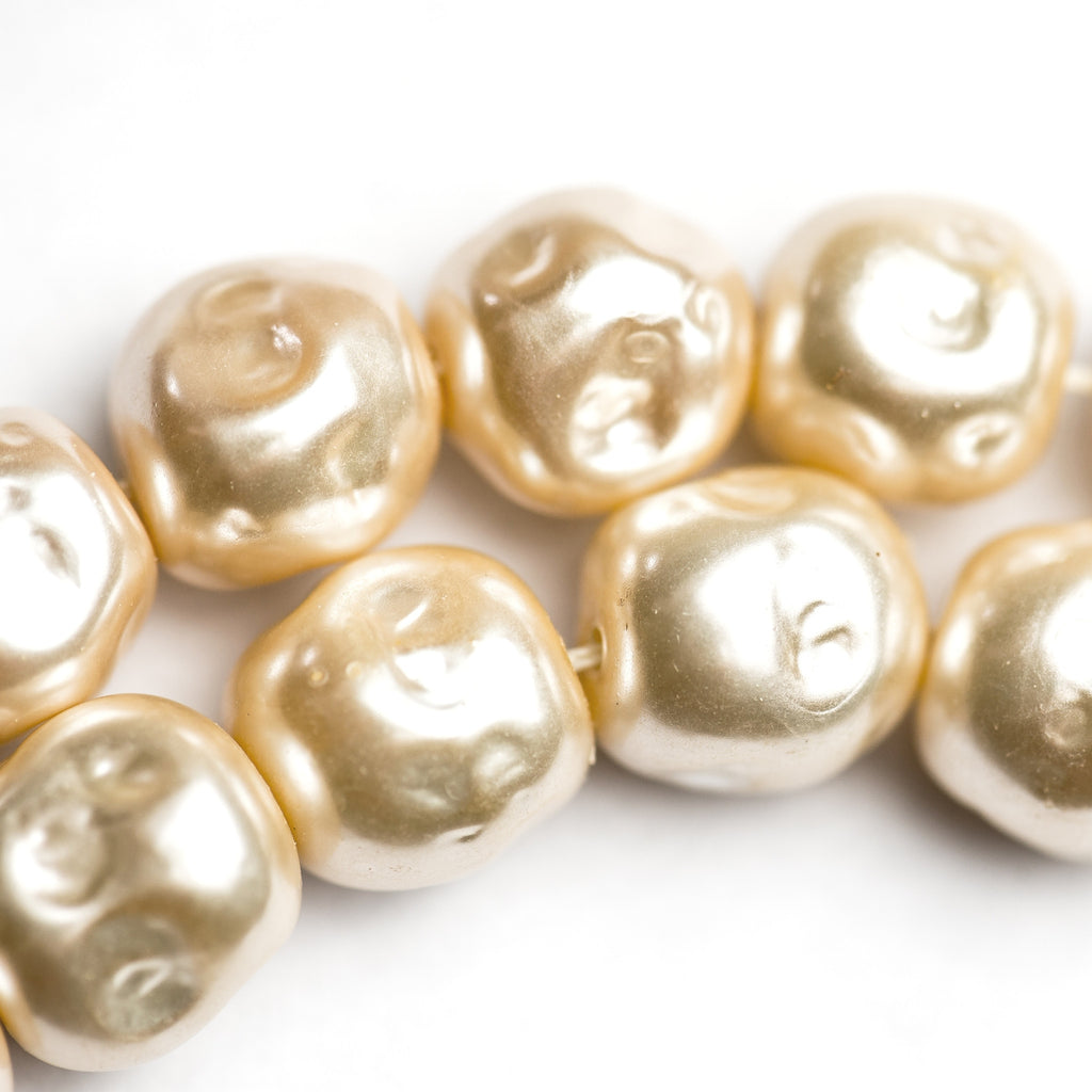 13MM Baroque Cultura Glass Pearl Bead (12 pieces)