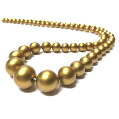5-12MM Clio Gold Round Glass Beads 18" (1 string)
