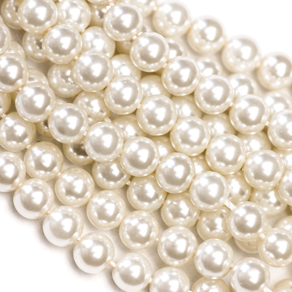 6MM Light Kiska Glass Pearls 16" (1 dozen strands)