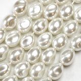 8X10MM White Pearl Baroque Bead 16"