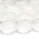 16X12MM Crystal Mat Oval Beads 30" (3 strands)
